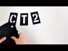 Custom Printing PVC persegi panjang Hitam Nomor dan Surat Stencil untuk Umum