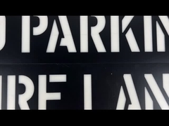 Stensil Huruf Plastik PVC Lalu Lintas Untuk Tempat Umum Hitam