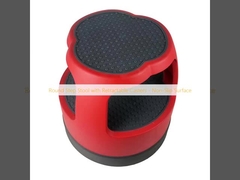 Bangku langkah bulat dengan roda yang bisa ditarik - permukaan anti-slip