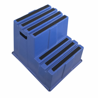 Non-Slip Plastic Step Stool dengan Non-Slip Treads 2 Langkah Desain Ringan 14,25 Inci