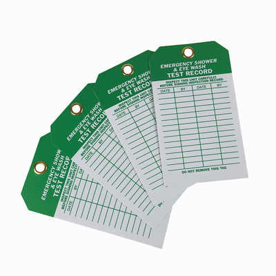 Logo Desain Khusus Tag Plastik PVC persegi panjang Waterproof Tanda Peringatan Tag Lockout