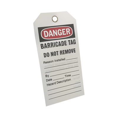 Waterproof dan tahan lama plastik safety tag untuk industri