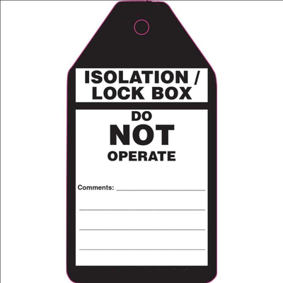 Tag isolasi PVC Waterproof Label penguncian tahan lama