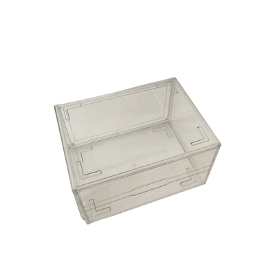 Custom Logo Clear Acrylic Magnetic Shoe Box Lipat Transparan Drop Front Stackable Sneaker Organizer