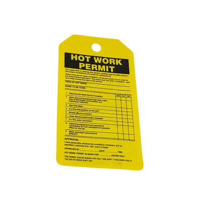 Hot Sale OEM Custom Made Safety Plastik Tanda Peringatan Label Keamanan PVC Lockout Tag