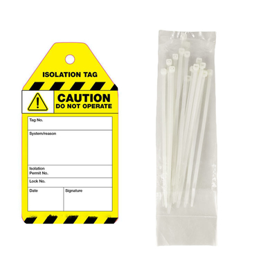 Valve Isolated Tag Polyester  Weatherproof Tearproof Plastic Tag
