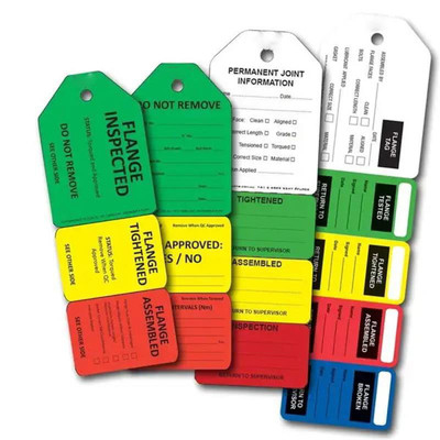 Custom Flange Tag Polyester Waterproof Plastic Tag untuk untuk penggunaan industri