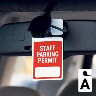 Custom Printed Logo Parking Permit Hang Tag Plastic Waterproof Car Tag