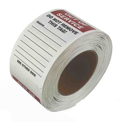 Tag Keamanan Vinyl yang Disesuaikan Waterproof Tear Resistant UV Resistant Fast Response untuk Produk Keamanan