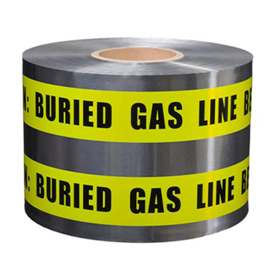 Custom Printed Logo Underground Deteksi PE Waterproof Tape Peringatan untuk Peringatan