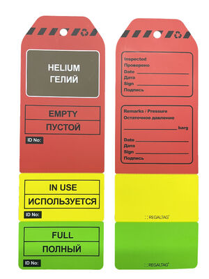Custom Plastic Safety Tag Flange Tag Heavy Duty Waterproof Vinyl Tag dengan lubang diperkuat dan tali kabel nilon untuk industri dan luar ruangan