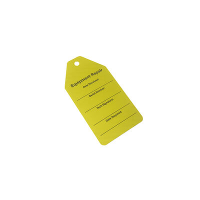 Tag keamanan PVC tahan air khusus dengan pencetakan digital untuk Lockout Tagout Perlengkapan peringatan