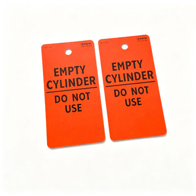 Tag Keselamatan PVC Tahan Air Kosong Bentuk Silinder, Jangan Gunakan LOTO, Tag Peringatan Peralatan Tabung Gas untuk Lockout Tagout